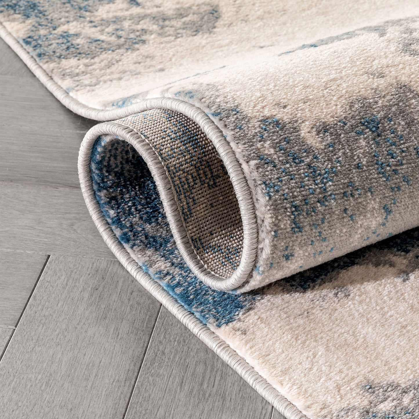 Kalia Modern Abstract Grey Blue Rug 54554