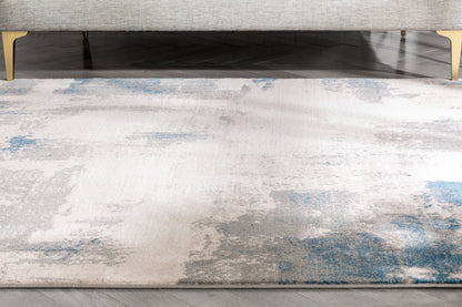 Kalia Modern Abstract Grey Blue Rug 54554