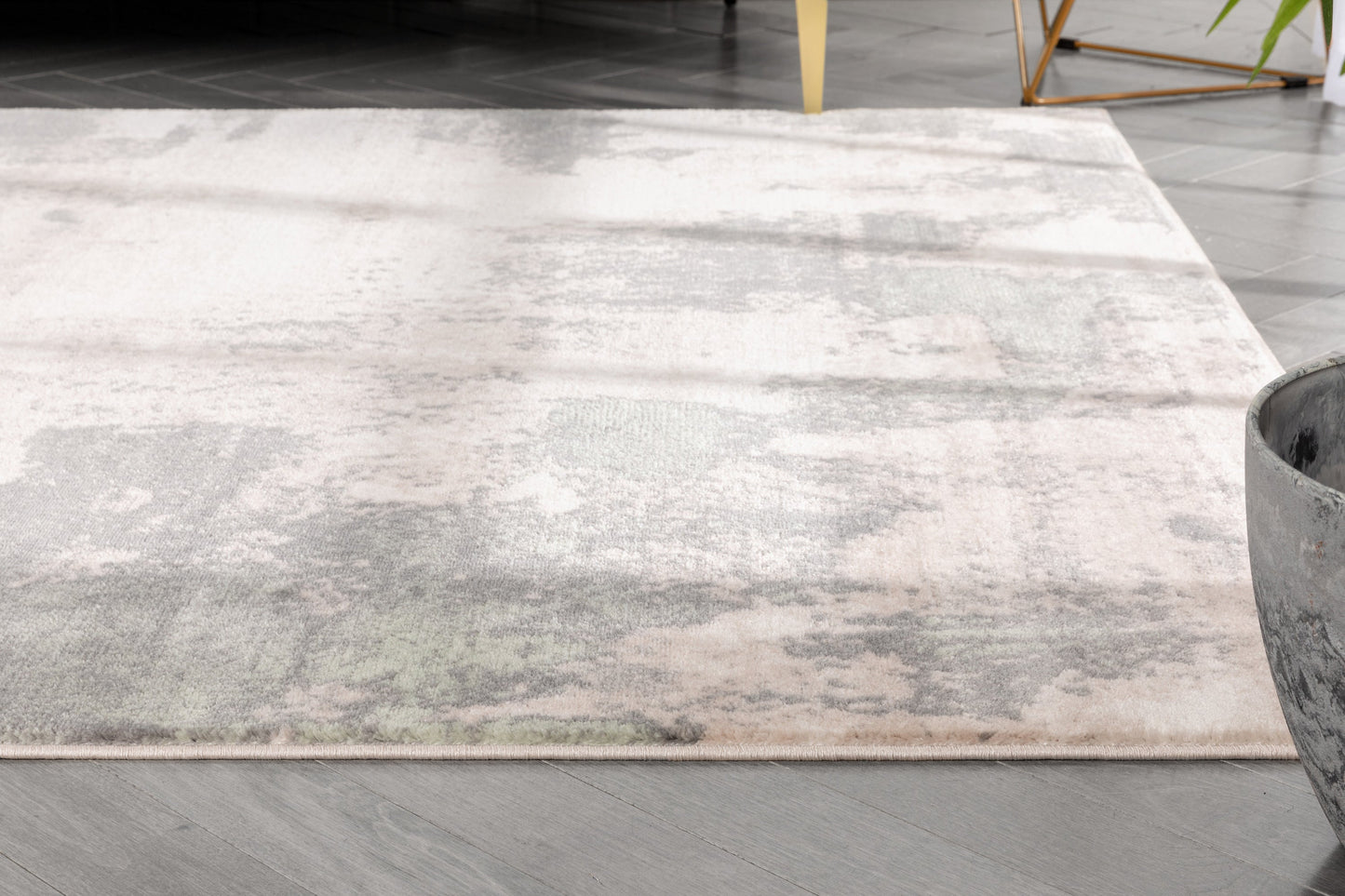 Kalia Modern Abstract Grey Green Rug 54555