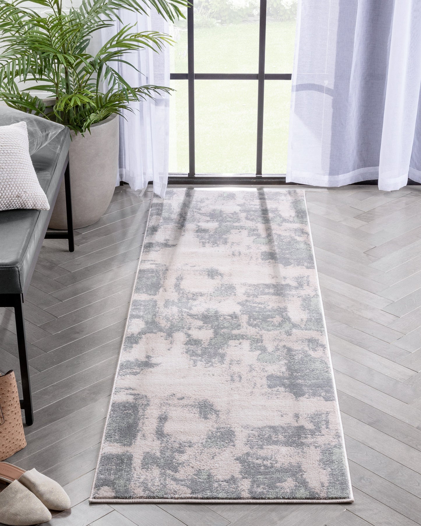 Kalia Modern Abstract Grey Green Rug 54555