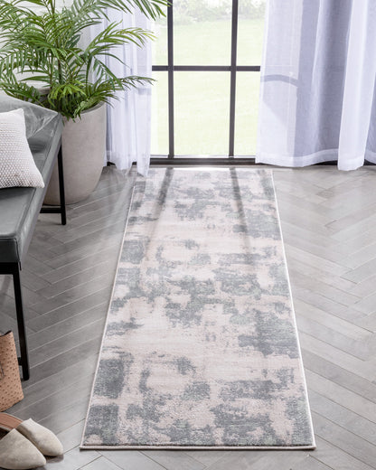 Kalia Modern Abstract Grey Green Rug 54555