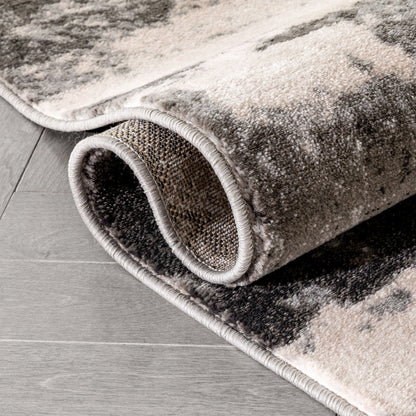 Kalia Modern Abstract Grey Black Rug 54557