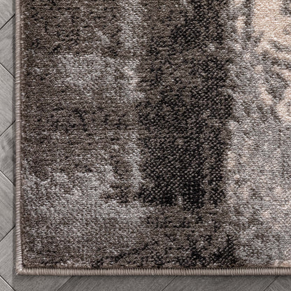 Kalia Modern Abstract Grey Black Rug 54557