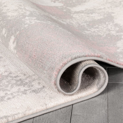Kalia Modern Abstract Grey Blush Rug 54559