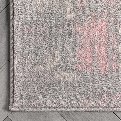 Kalia Modern Abstract Grey Blush Rug 54559