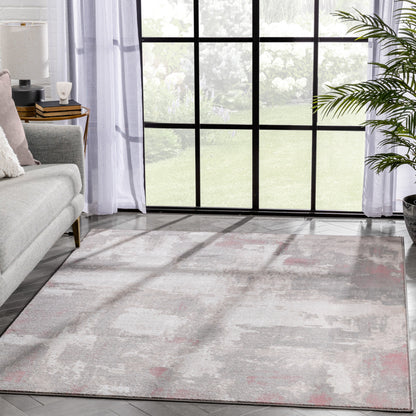 Kalia Modern Abstract Grey Blush Rug 54559