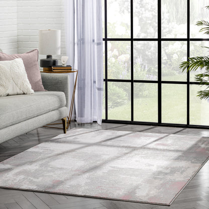 Kalia Modern Abstract Grey Blush Rug 54559