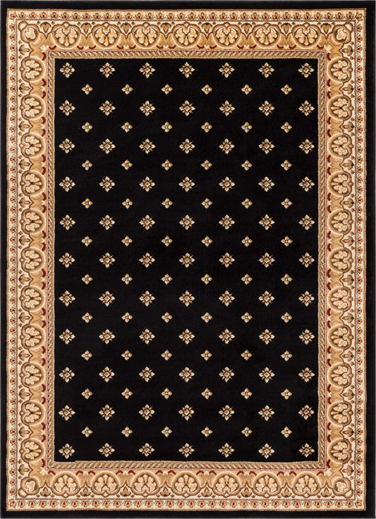 Hudson Terrace Black Traditional Rug 54893