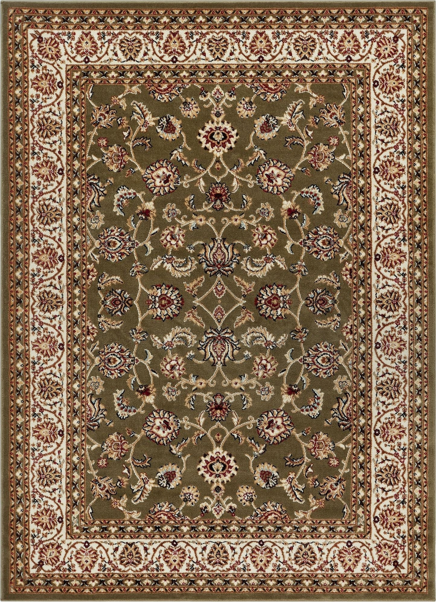Sarouk Green Traditional Rug 54935