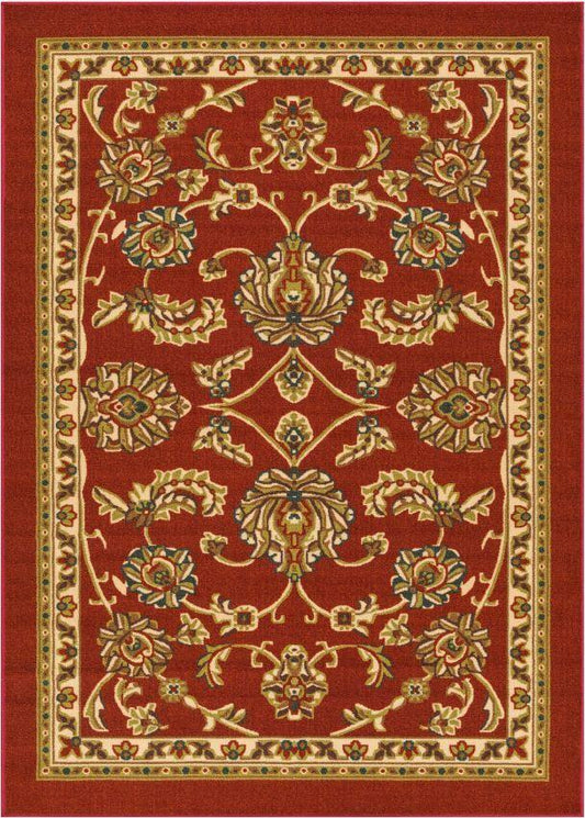 Tabriz Red Traditional Non Slip Washable Rug 6630