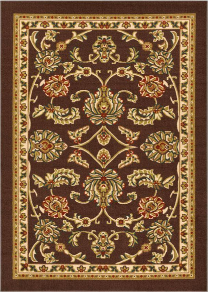 Tabriz Black Traditional Non Slip Washable Rug 6633