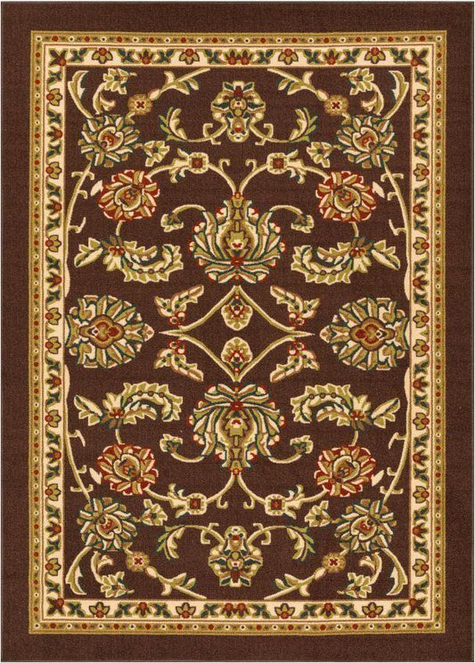 Tabriz Black Traditional Non Slip Washable Rug 6633