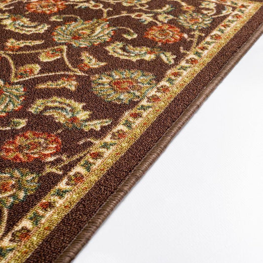 Tabriz Black Traditional Non Slip Washable Rug 6633