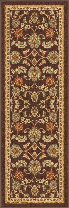 Tabriz Black Traditional Non Slip Washable Rug 6633