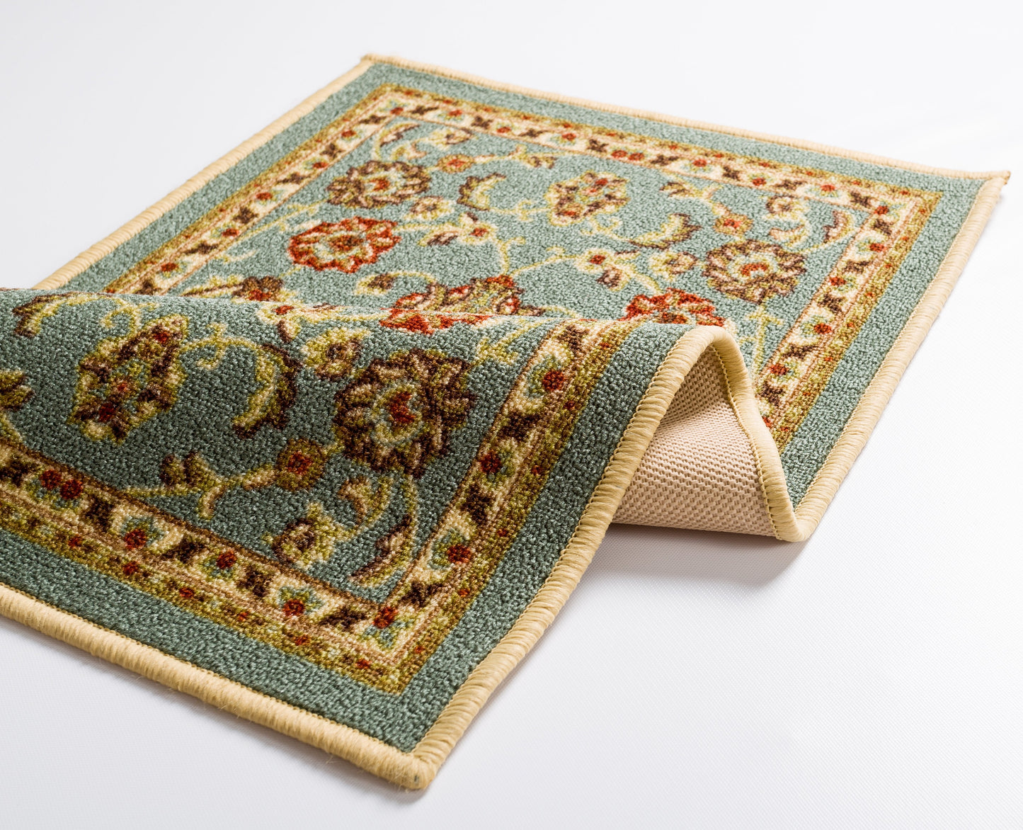 Tabriz Blue Traditional Non Slip Washable Rug 6636