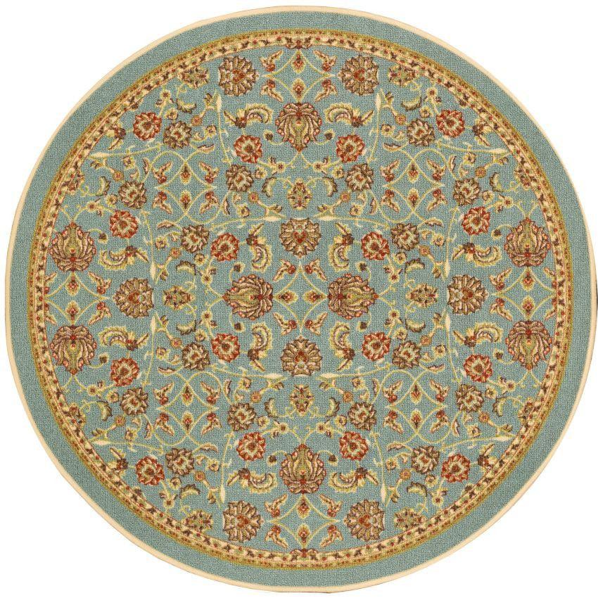 Tabriz Blue Traditional Non Slip Washable Rug 6636