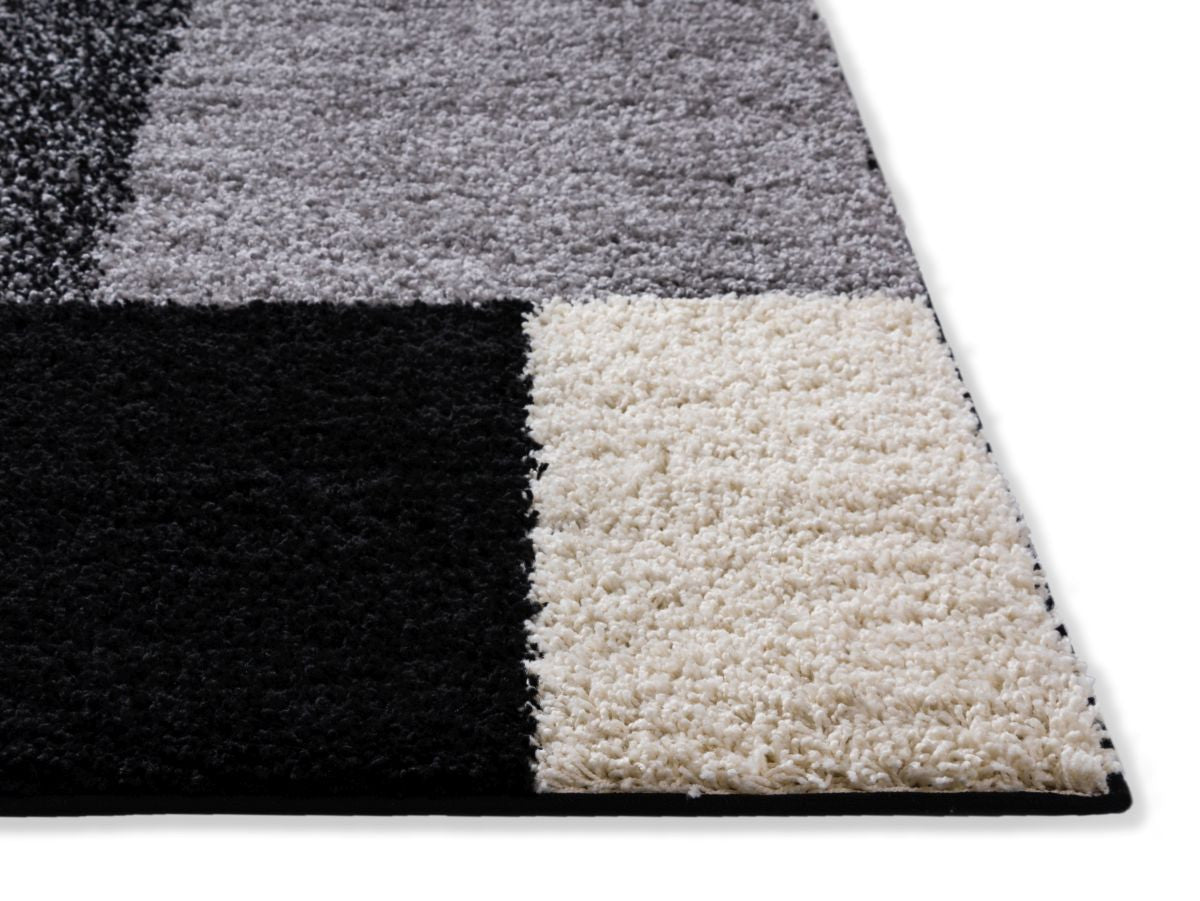 Cubes Black Contemporary Rug 7003