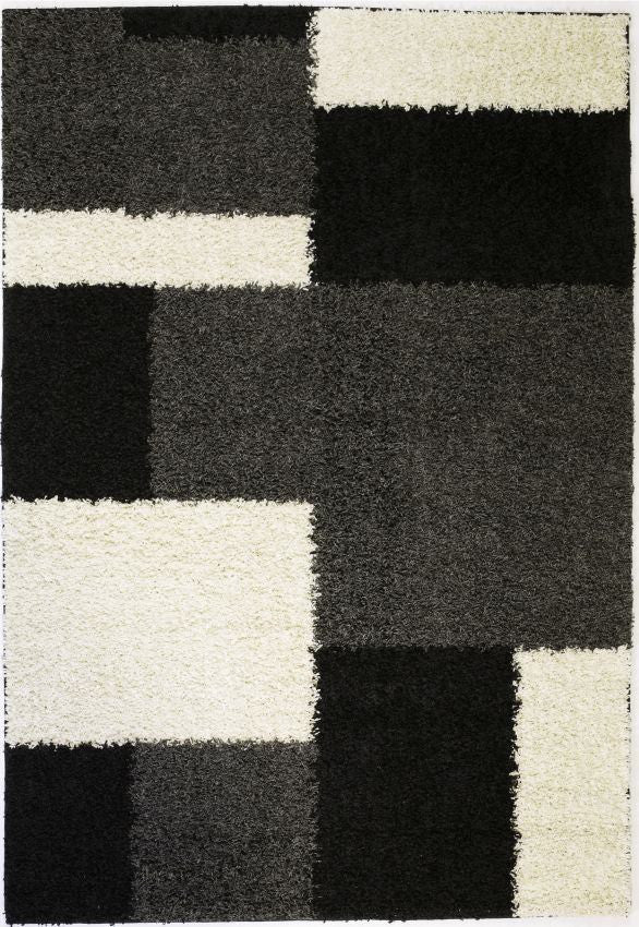 Cubes Black Contemporary Rug 7003