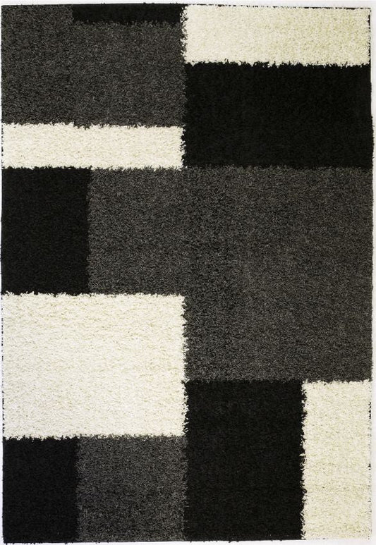 Cubes Black Contemporary Rug 7003
