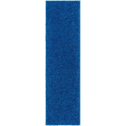 Plain Dark Blue Modern Solid Rug 7044
