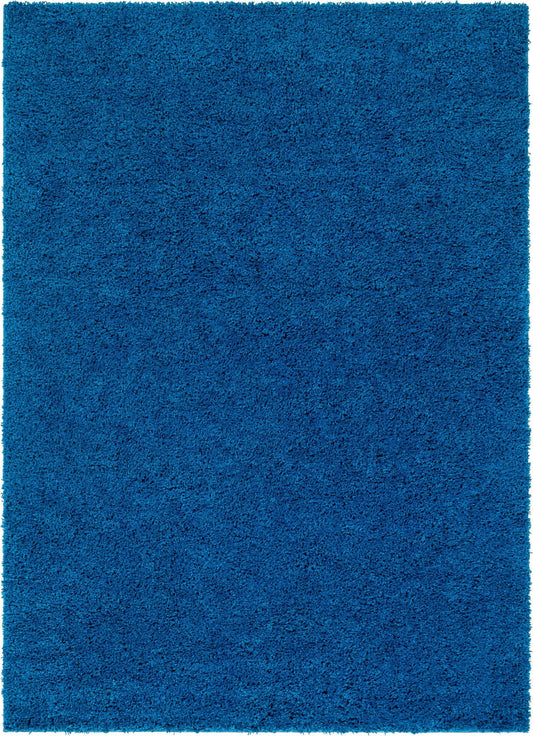 Plain Dark Blue Modern Solid Rug 7044