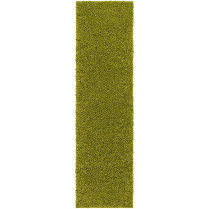 Plain Green Solid Rug 7045