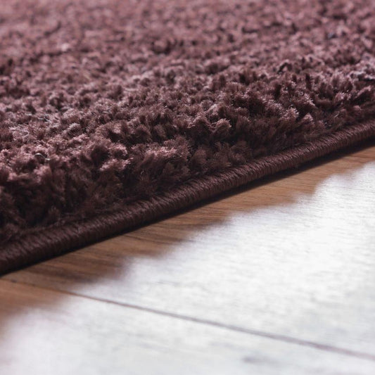 Plain Coffee Bean Contemporary Rug 7048
