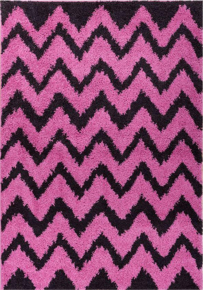 Passion Chevron Fuchsia Modern Rug 7057