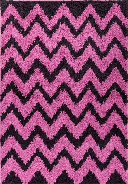 Passion Chevron Fuchsia Modern Rug 7057
