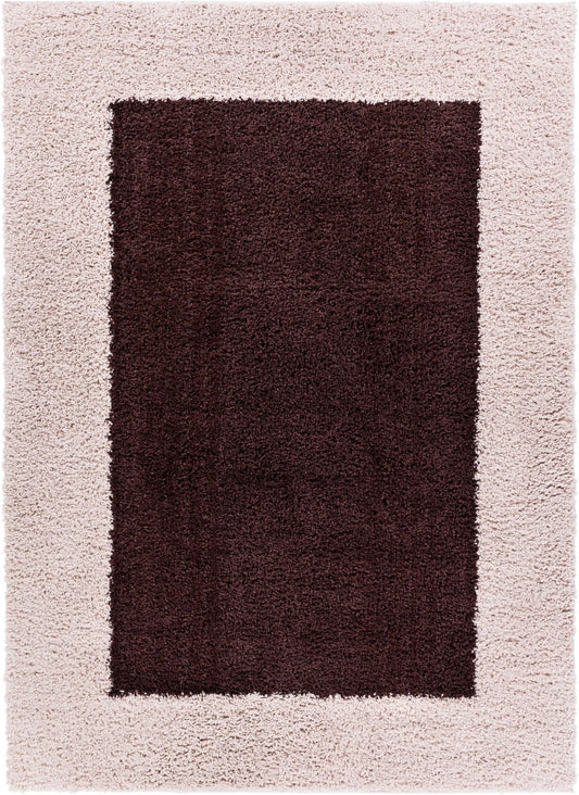 Cozumel Brown Modern Border Rug 7128