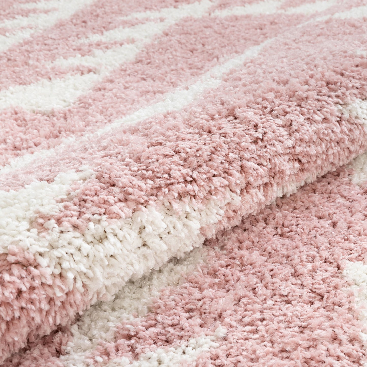 Edona Moroccan Tribal Pink Shag Rug 7730