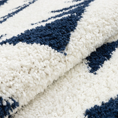 Edona Moroccan Tribal White Shag Rug 7732