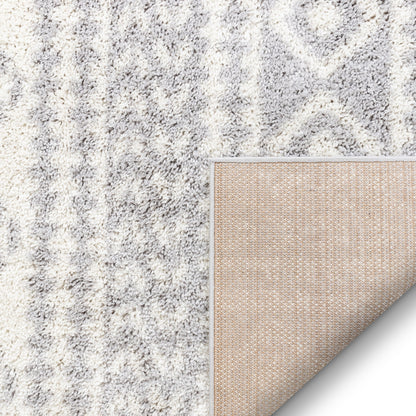 Cossima Tribal Moroccan Grey Shag Rug 7777