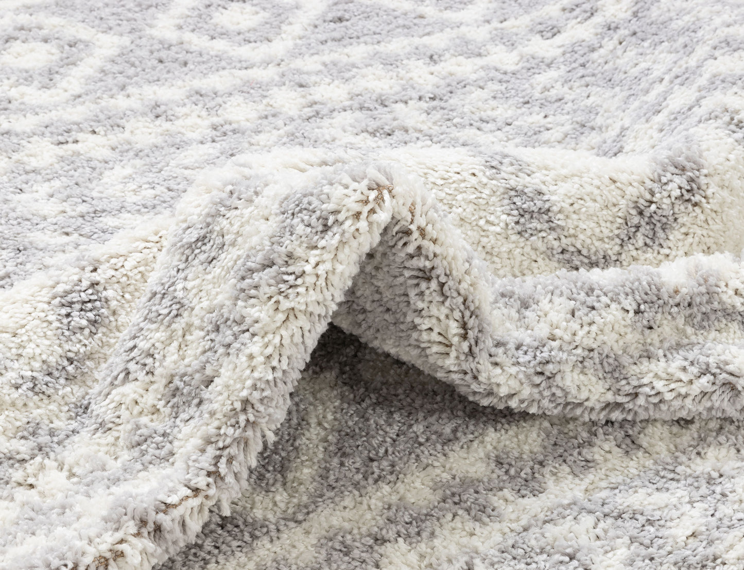 Cossima Tribal Moroccan Grey Shag Rug 7777