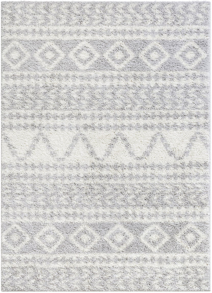 Cossima Tribal Moroccan Grey Shag Rug 7777