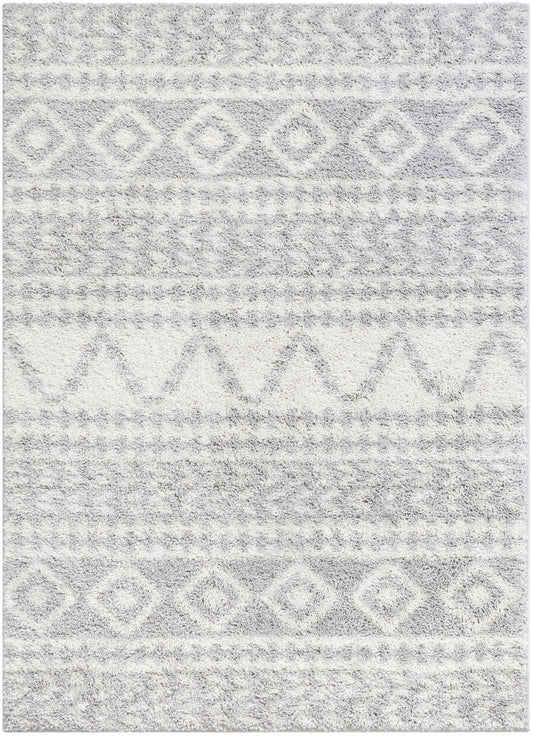 Cossima Tribal Moroccan Grey Shag Rug 7777