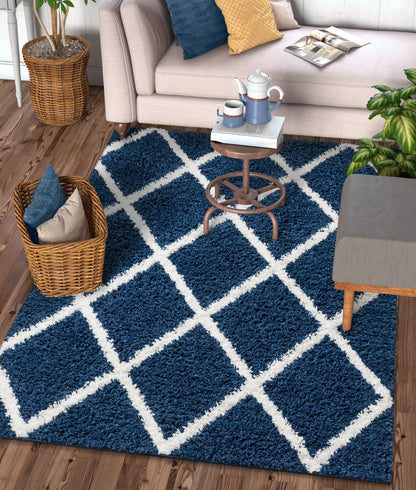 Cole Blue Modern Rug 7884