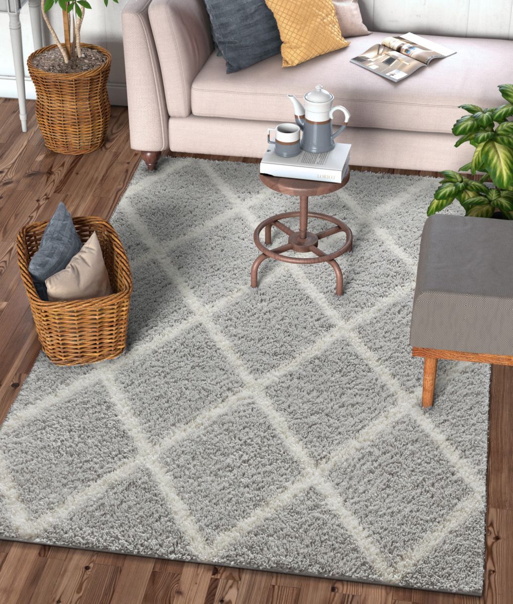Cole Light Grey Modern Rug 7888
