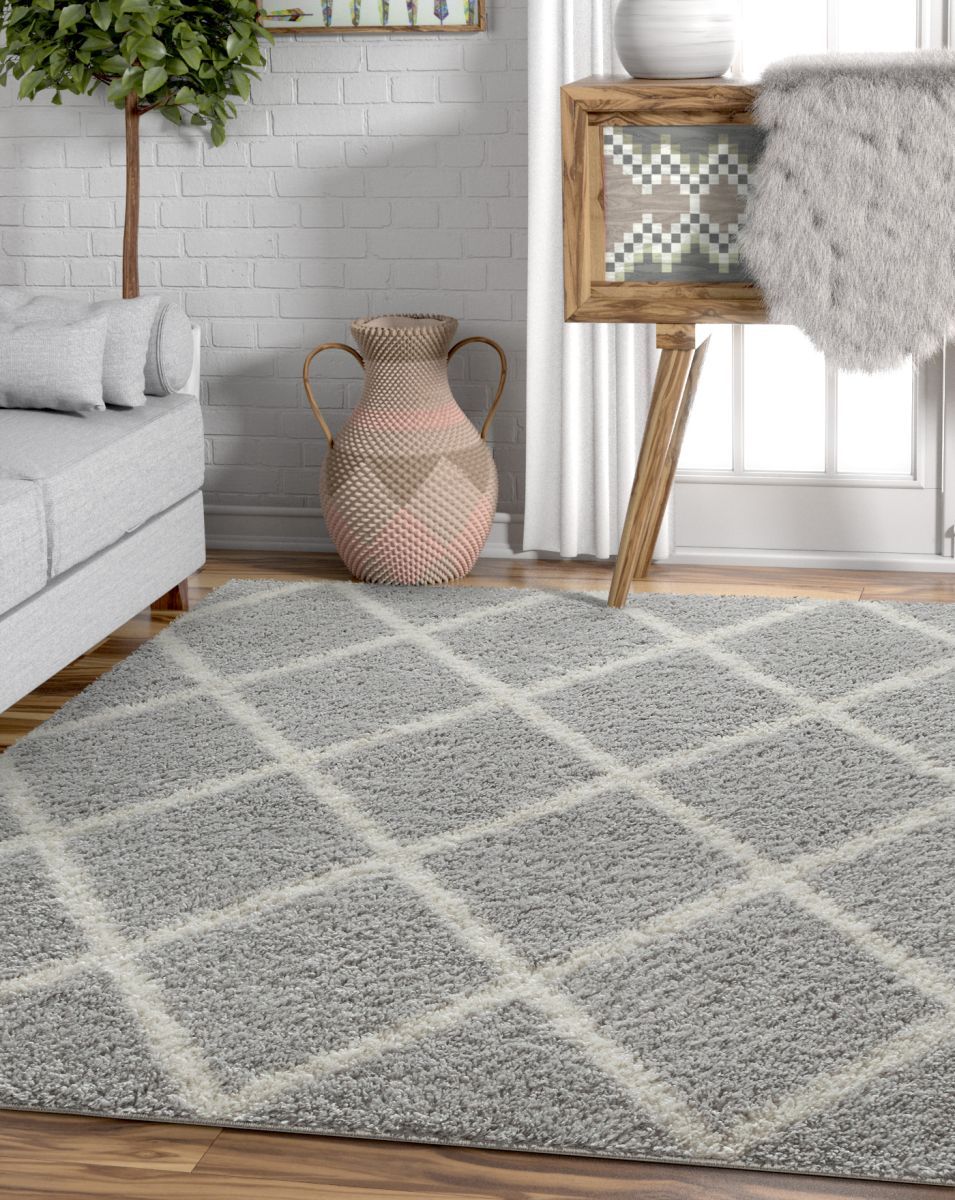 Cole Light Grey Modern Rug 7888