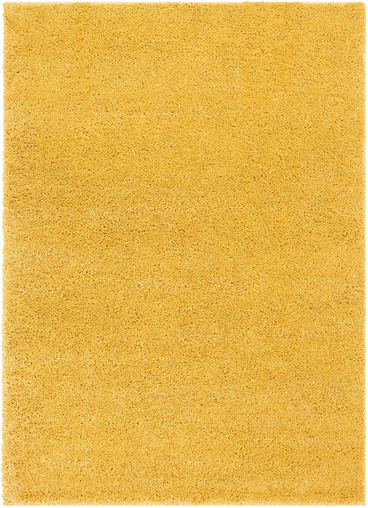 Piper Solid Modern Yellow Shag Rug 7911