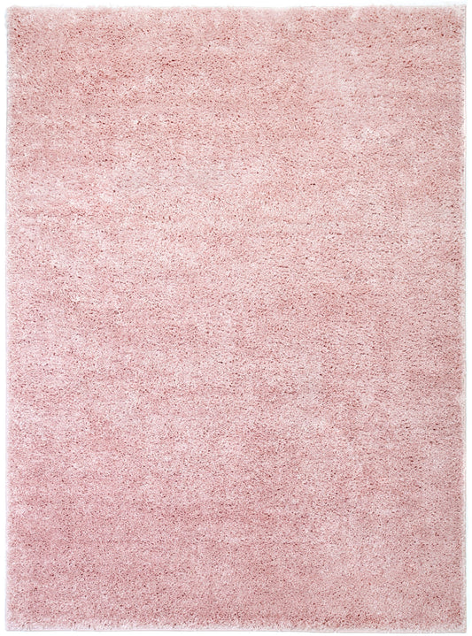 Piper Solid Pink Shag Rug 7919