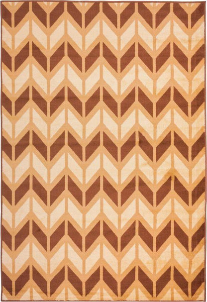 Bourban Chevron Gold Modern Rug 8521