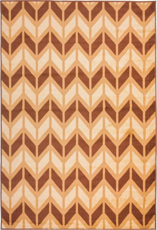 Bourban Chevron Gold Modern Rug 8521