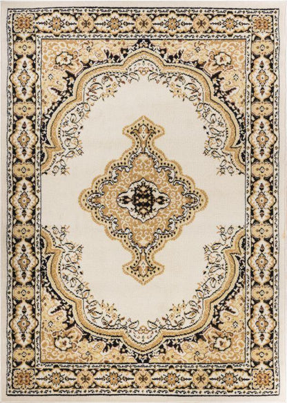 Tehran Traditional Ivory Traditional Rug 8572
