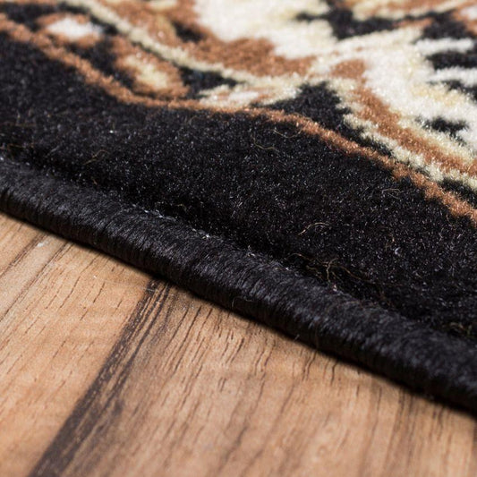 Tehran Traditional Black Traditional Rug 8573