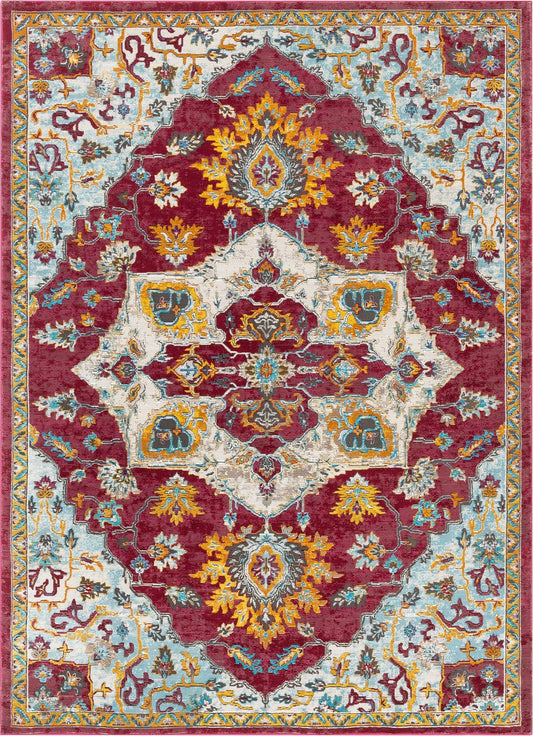 Ari Red Vintage Serapi Medallion Rug AE-00