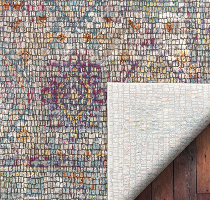 Fiona Multi Vintage Panel Persian Mosaic Rug AE-11