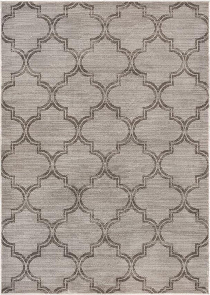Jaclyn Grey Modern Moroccan Lattice Rug AM-28