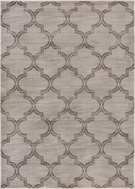 Jaclyn Grey Modern Moroccan Lattice Rug AM-28