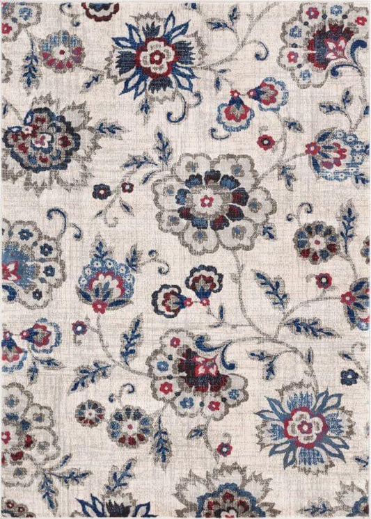 Botanical Dream Beige Vintage Floral Rug AM-52